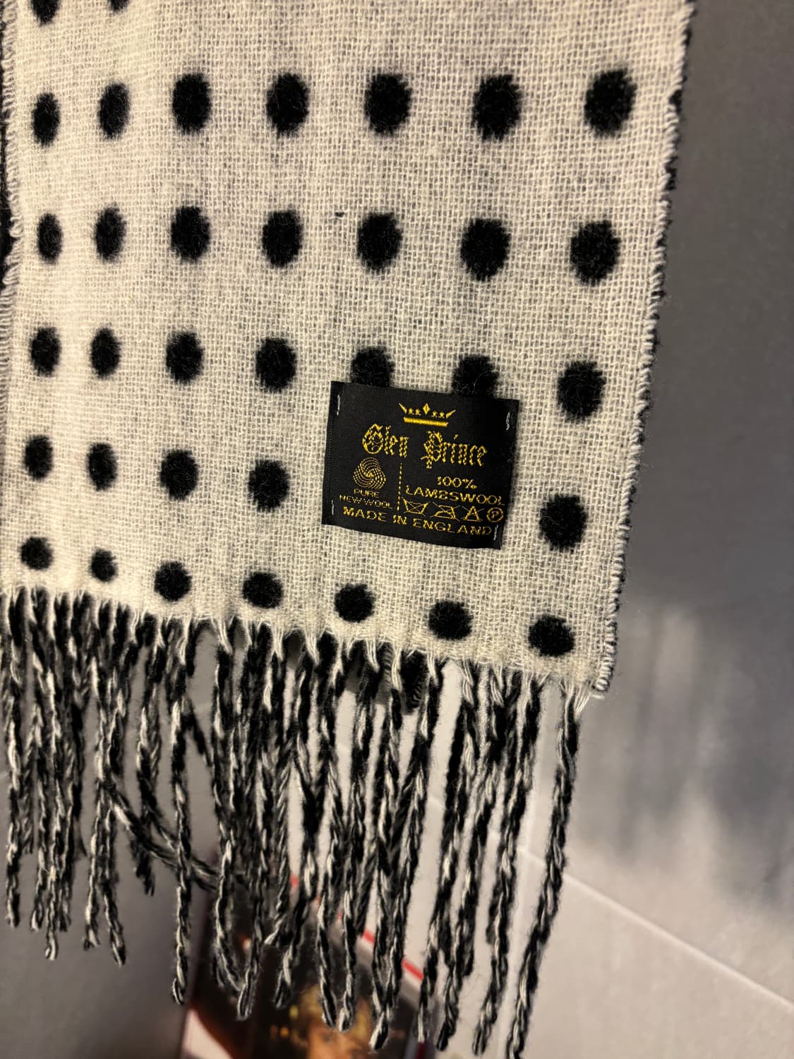 Glen prince 램스울 도트 머플러 상품이미지2