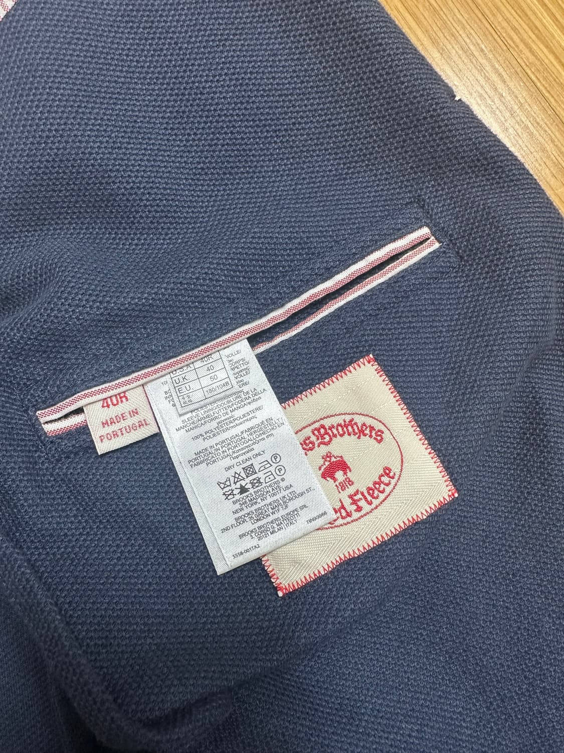 브룩스 브라더스 레드플리스 네이비 코튼 자켓 40R (포르투갈 메이드) 상품이미지4