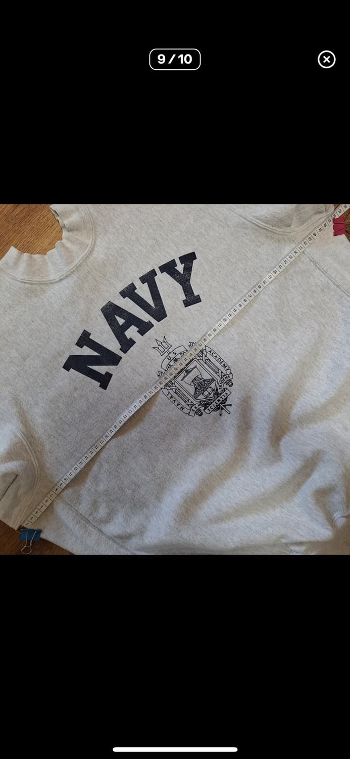 재판매입니다. 90s 미군 미해군사관학교 navy 스웻 상품이미지9