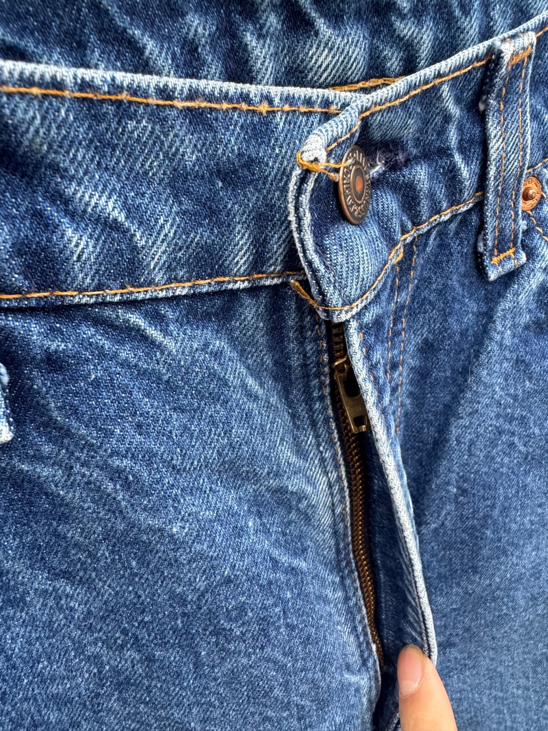 80s 리바이스 빈티지 505 오렌지탭 블랭크탭 워싱 데님 팬츠 34 상품이미지4