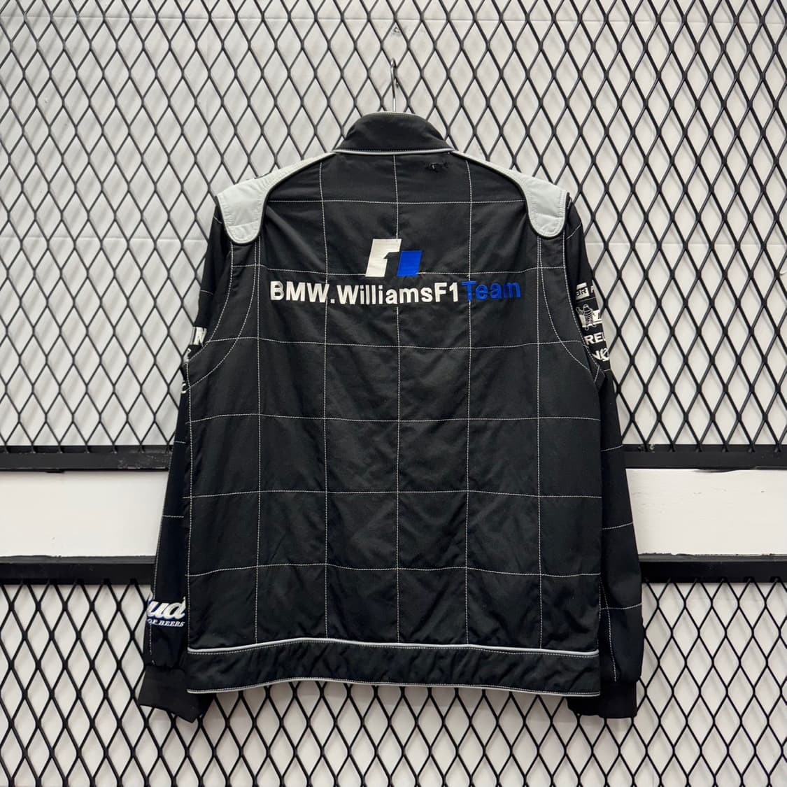 00s BMW 윌리엄스 F1 팀 레이싱 자켓 전후면 퍄치 디테일 블랙 상품이미지2