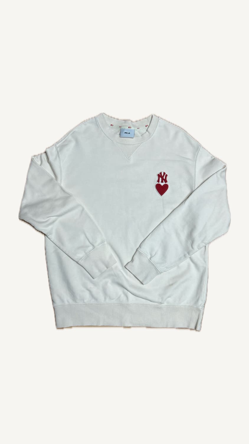 MLB 하트 오버핏 맨투맨 상품이미지2