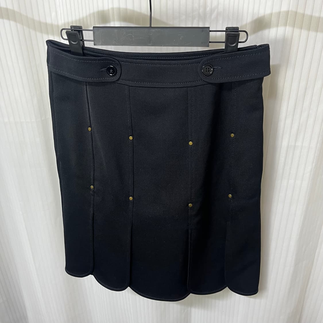 [38] 레드 발렌티노 스터드 슬릿 스커트  상품이미지1