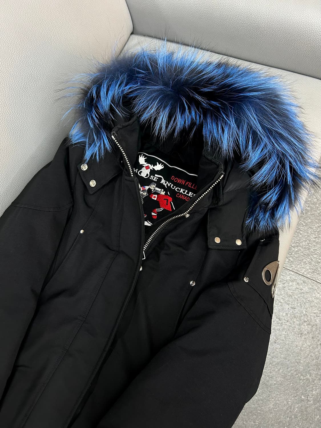 무스너클 아이벡스 블랙 롱패딩(M) 상품이미지3