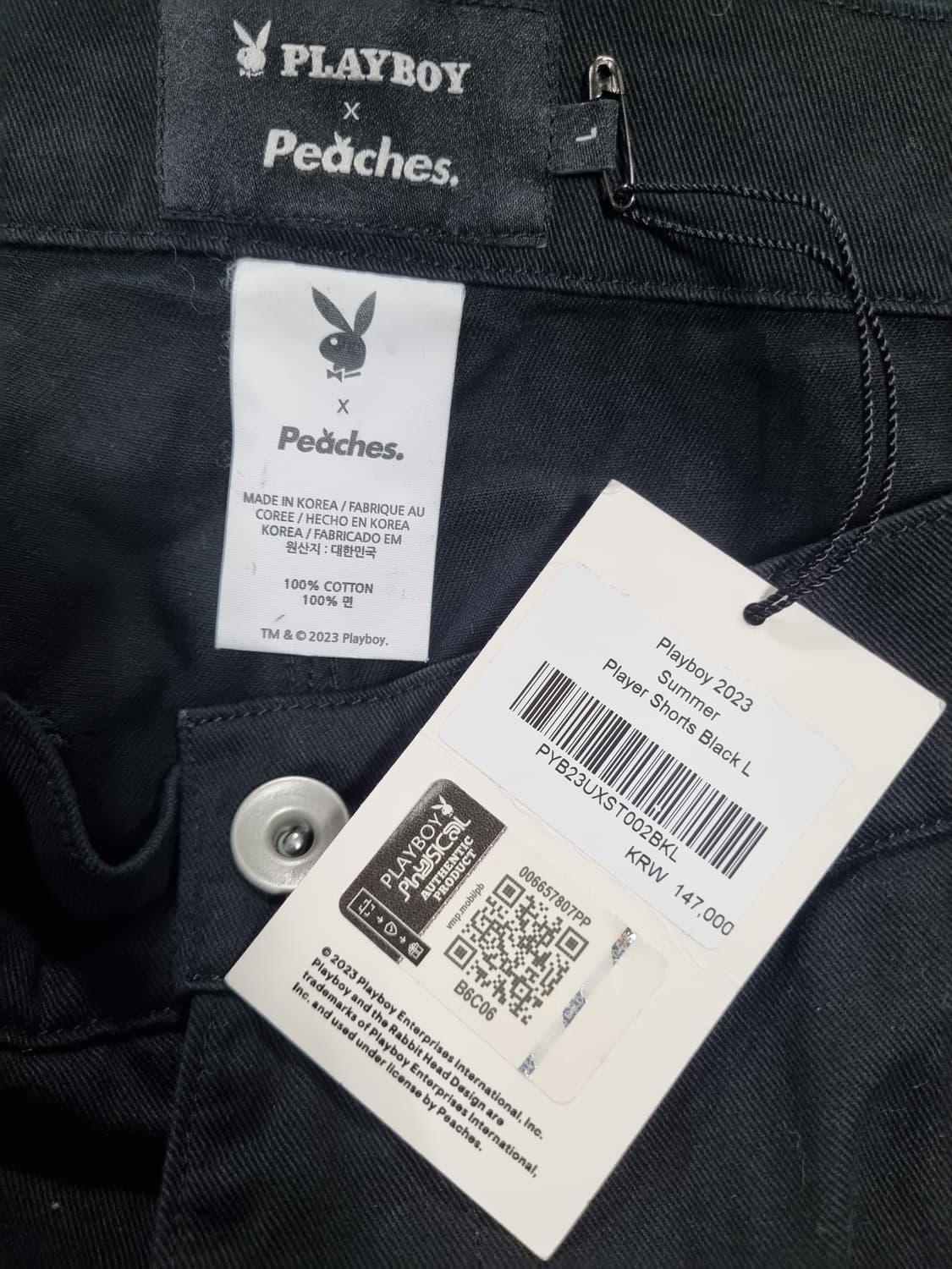 PLAYBOY PEACHES 콜라보 반바지 새상품 상품이미지3