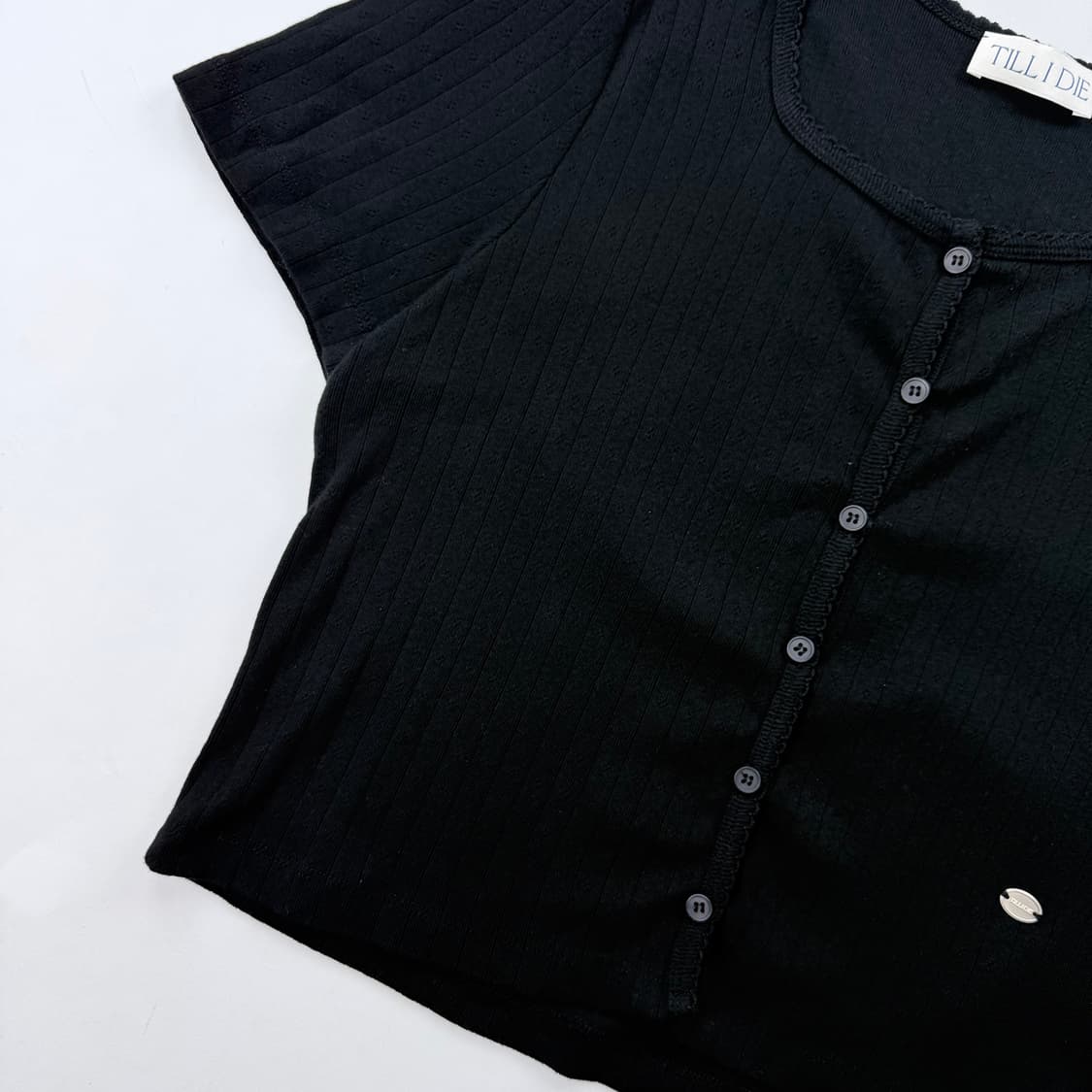 틸아이다이 하프 슬리브 아일렛 가디건 상품이미지4