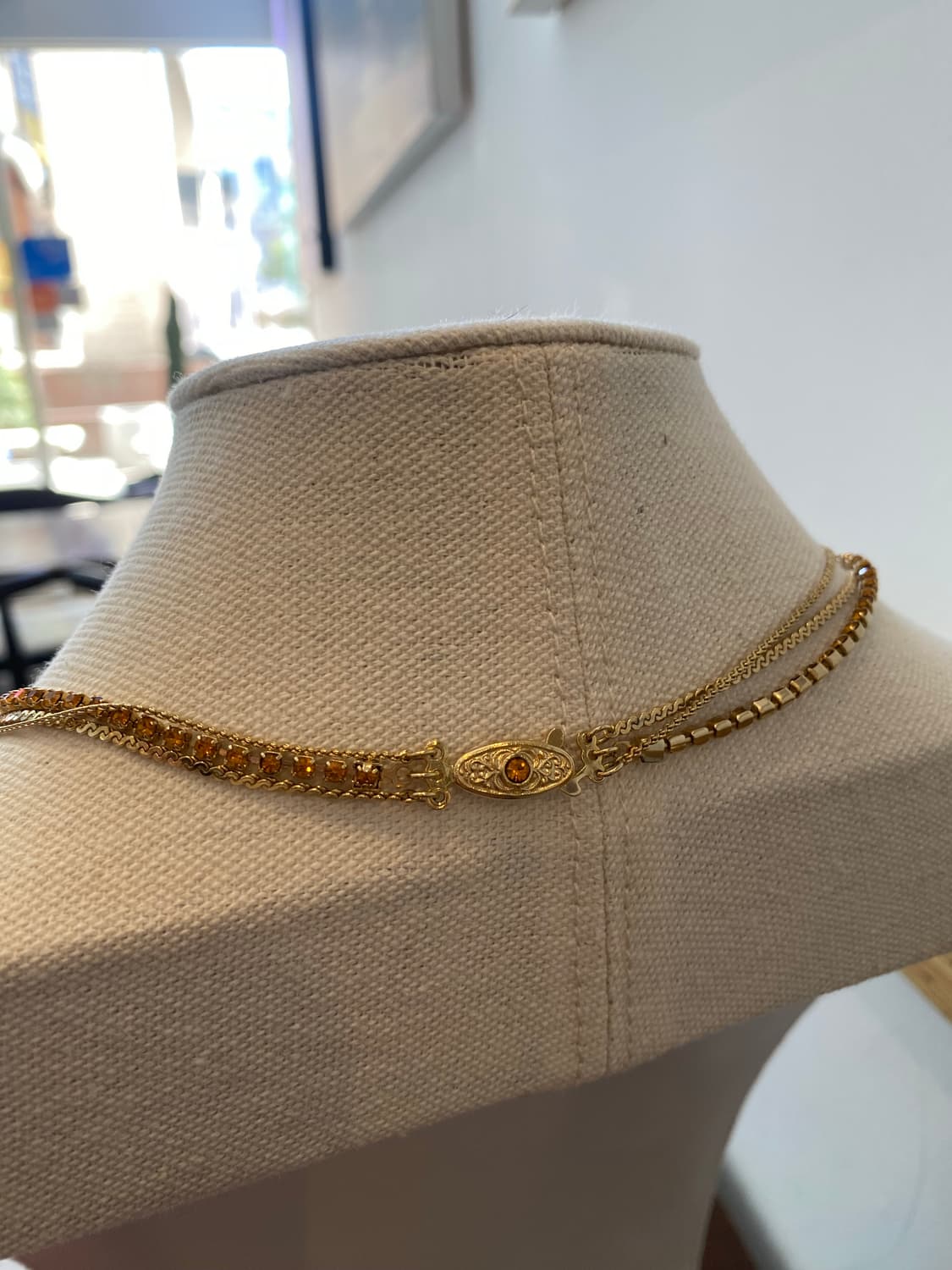 빈티지ㅜ골드 큐빅 레이어드 목걸이 상품이미지4