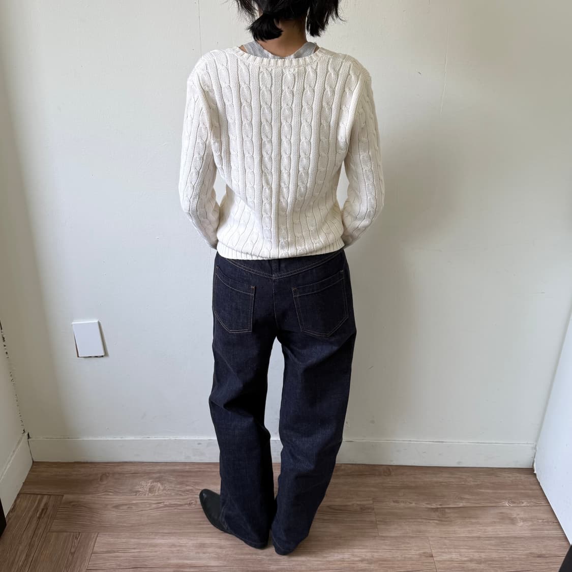 폴로랄프로렘 코튼 크림 스웨터 상품이미지3