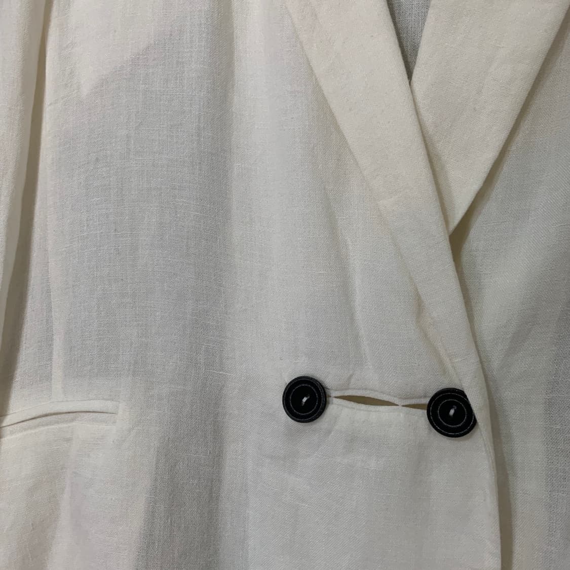 43 SANDRO 산드로 린넨 더블 블레이저 자켓 상품이미지4