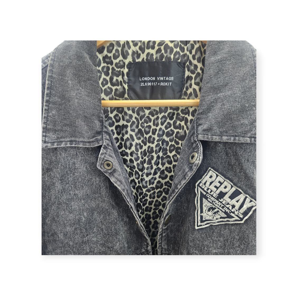 리플레이 빈티지 데님 자켓 워싱 블랙 상품이미지3