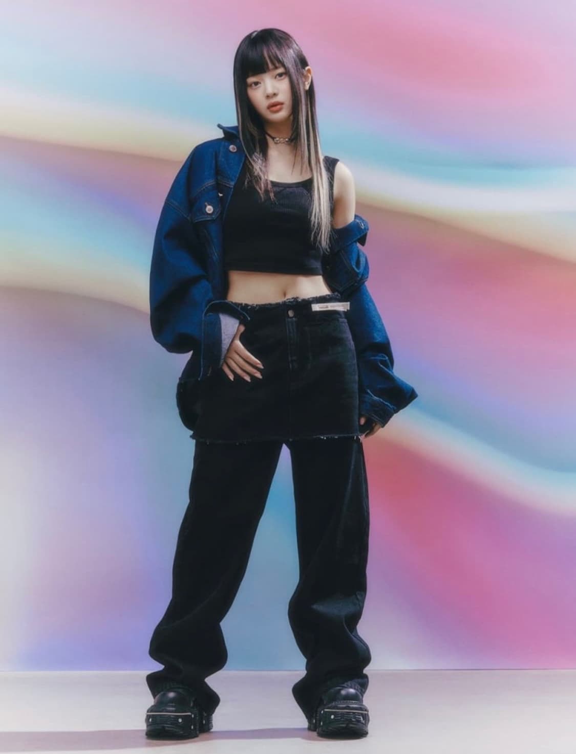 oioi 오아이오아이 스커트 데님 팬츠 상품이미지7