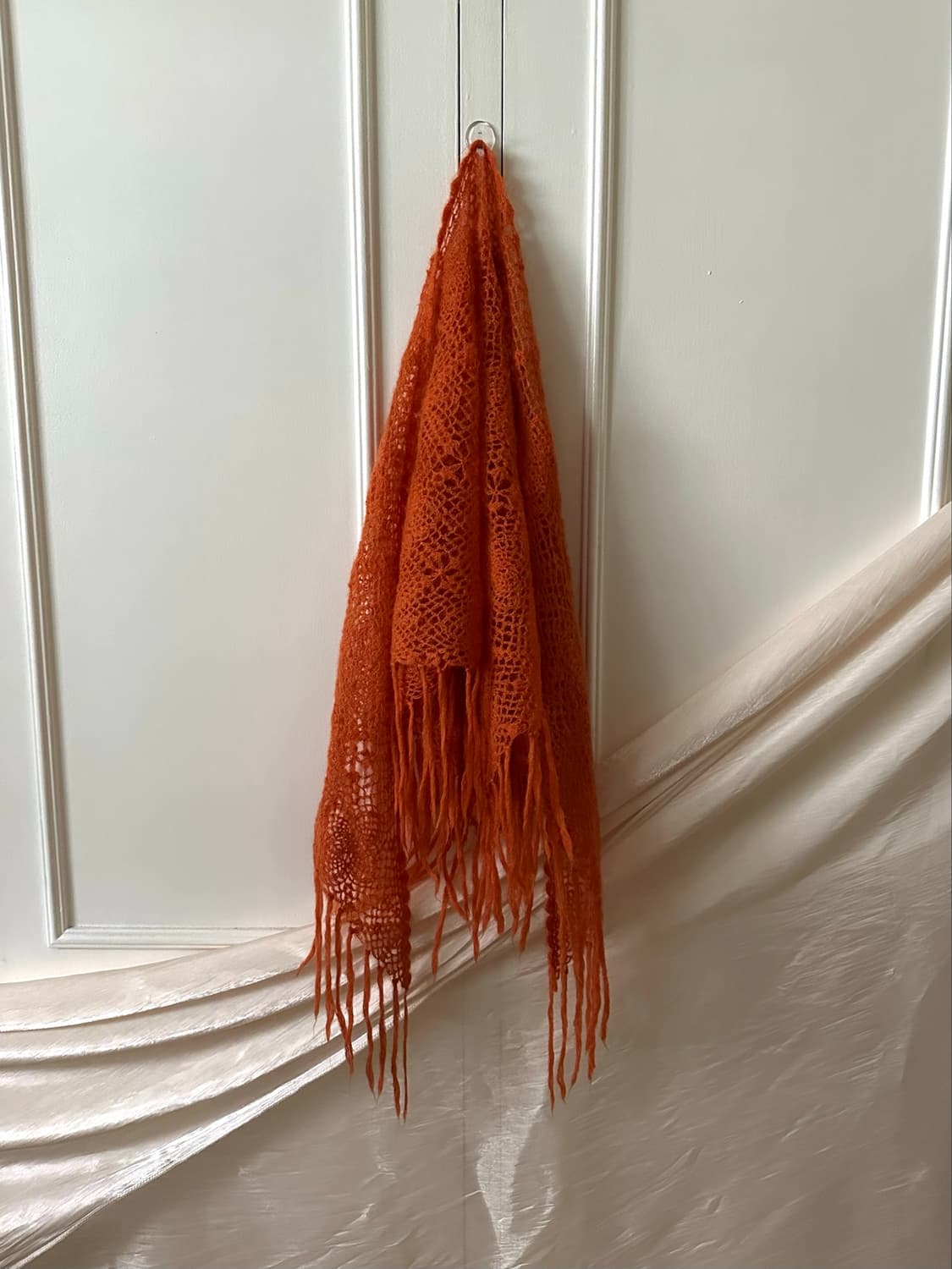 Orange Sunburn Fringe Scarf 상품이미지7