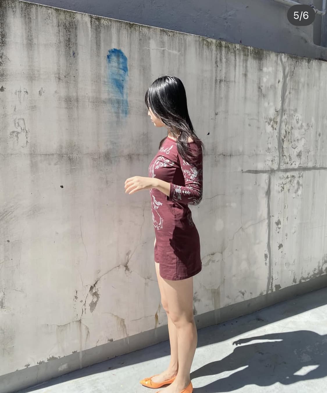 라라미미 orbit dress burgundy 상품이미지2