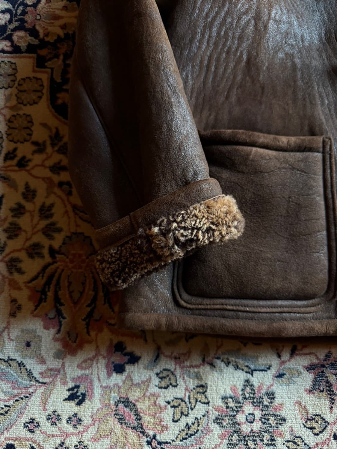 오웬베리 시어링 레더 카코트 100 상품이미지7