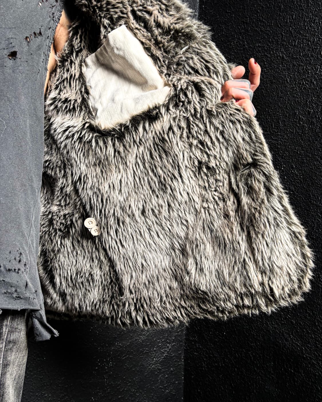 Fur Lined Ivory Jacket 상품이미지4