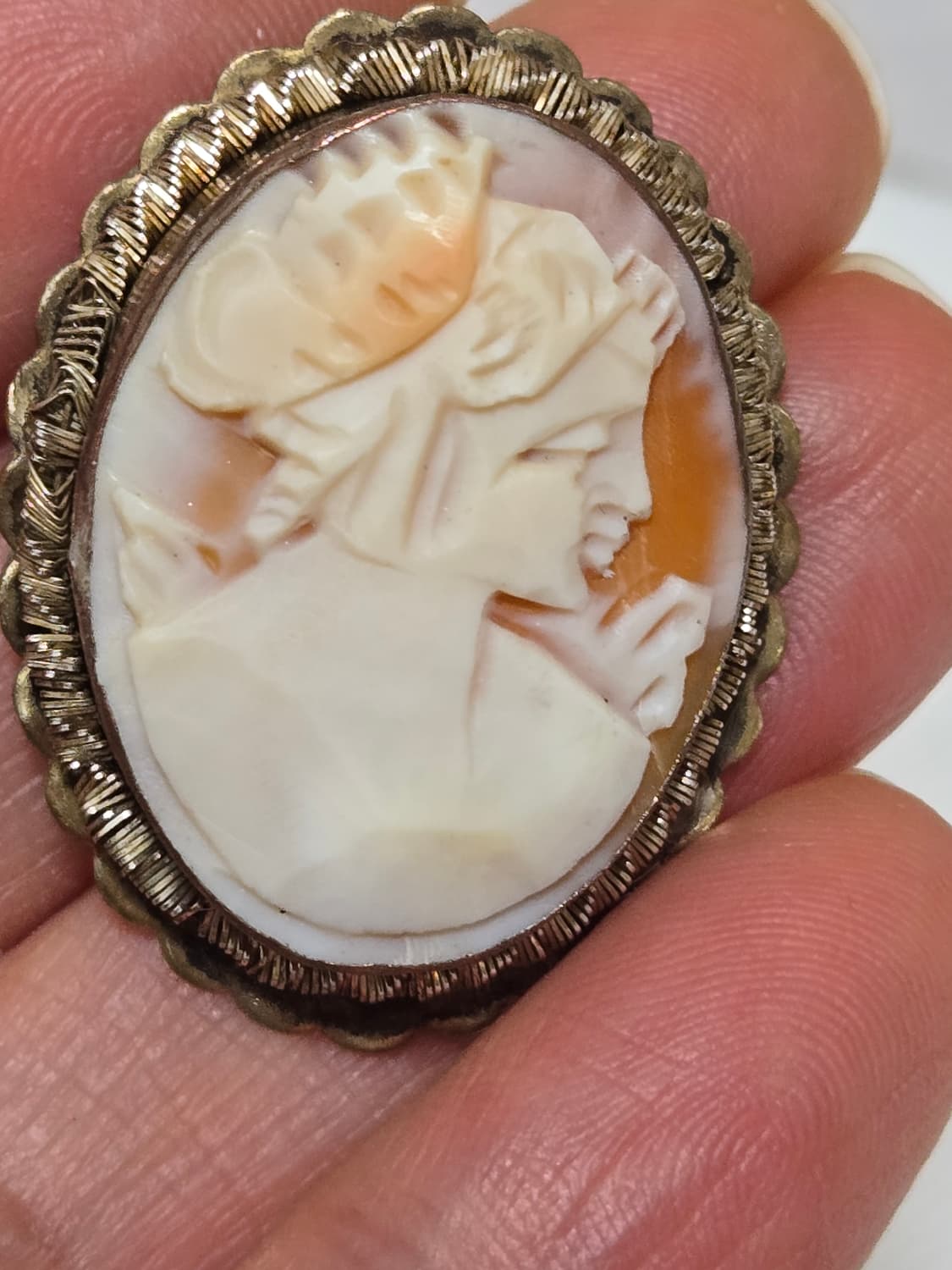 빈티지 쉘 카메오 800실버 프레임 펜던트/브로치 상품이미지7