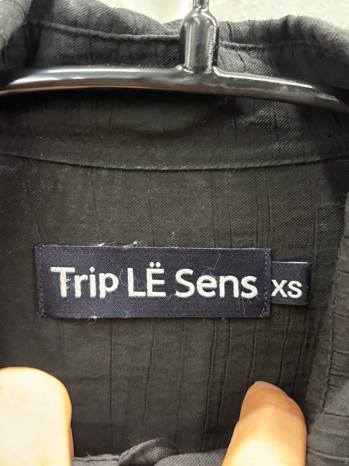 트립르센스 스테디 썸머 플리츠 오버 셔츠 블랙 XS 상품이미지4