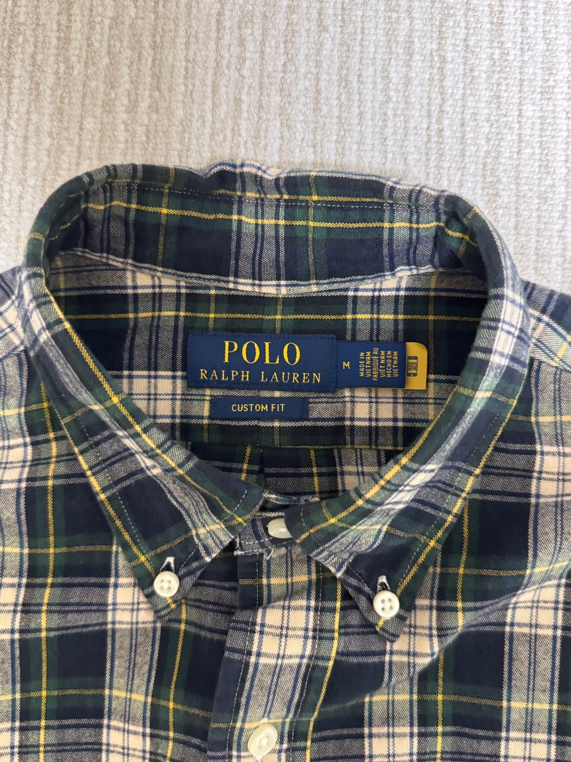M) 폴로 셔츠 체크 커스텀핏 상품이미지3