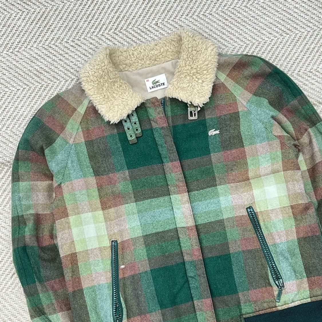 라코스테 셰르파 체크 모직자켓 r2720 상품이미지4
