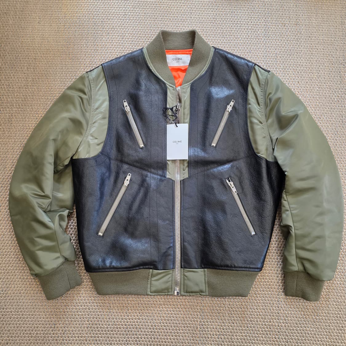 CELINE 셀린느 궁극의 MA-1 마원 이탈리안  카프가죽 버머 자켓 상품이미지8