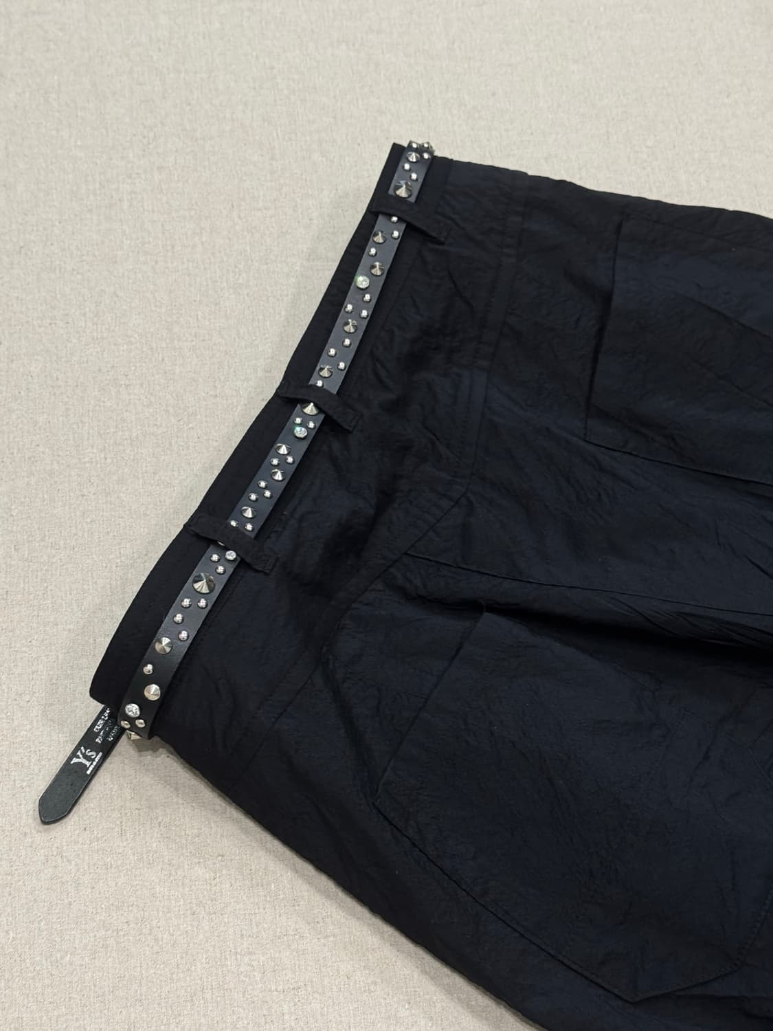 요지야마모토 주얼 스터드 레더 벨트 상품이미지6