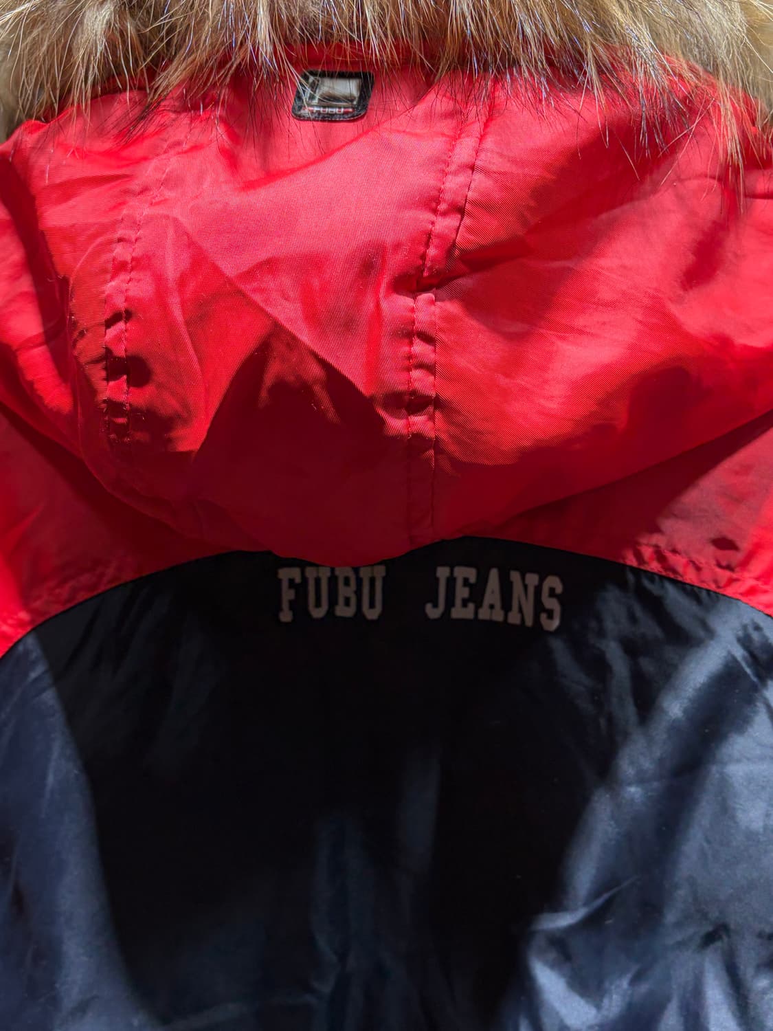 M FUBU 우먼스 스펠링 로고 라쿤 후드 패딩 상품이미지4