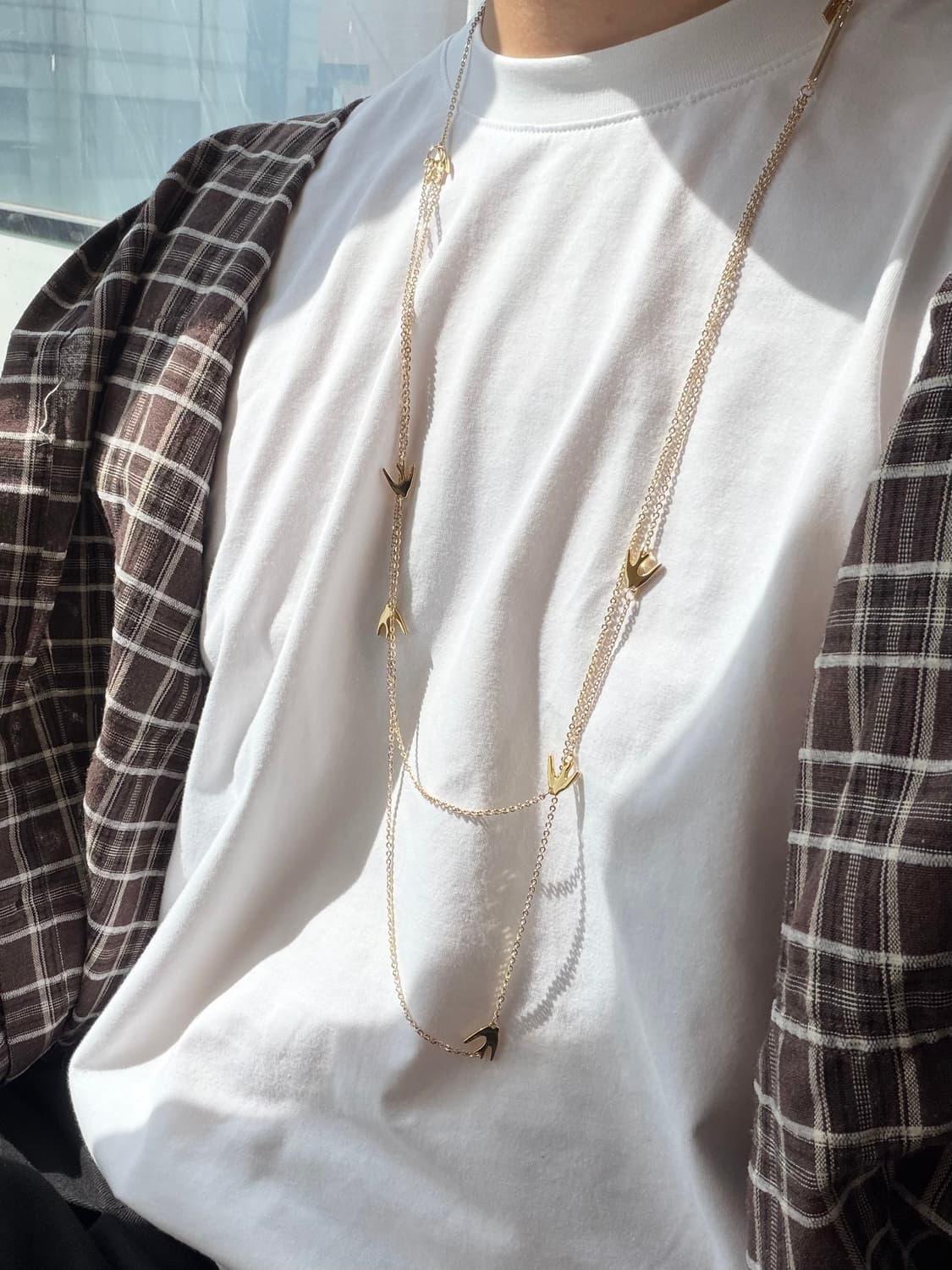 알렉산더 맥퀸 제비 레이어드 드롭 목걸이 상품이미지10