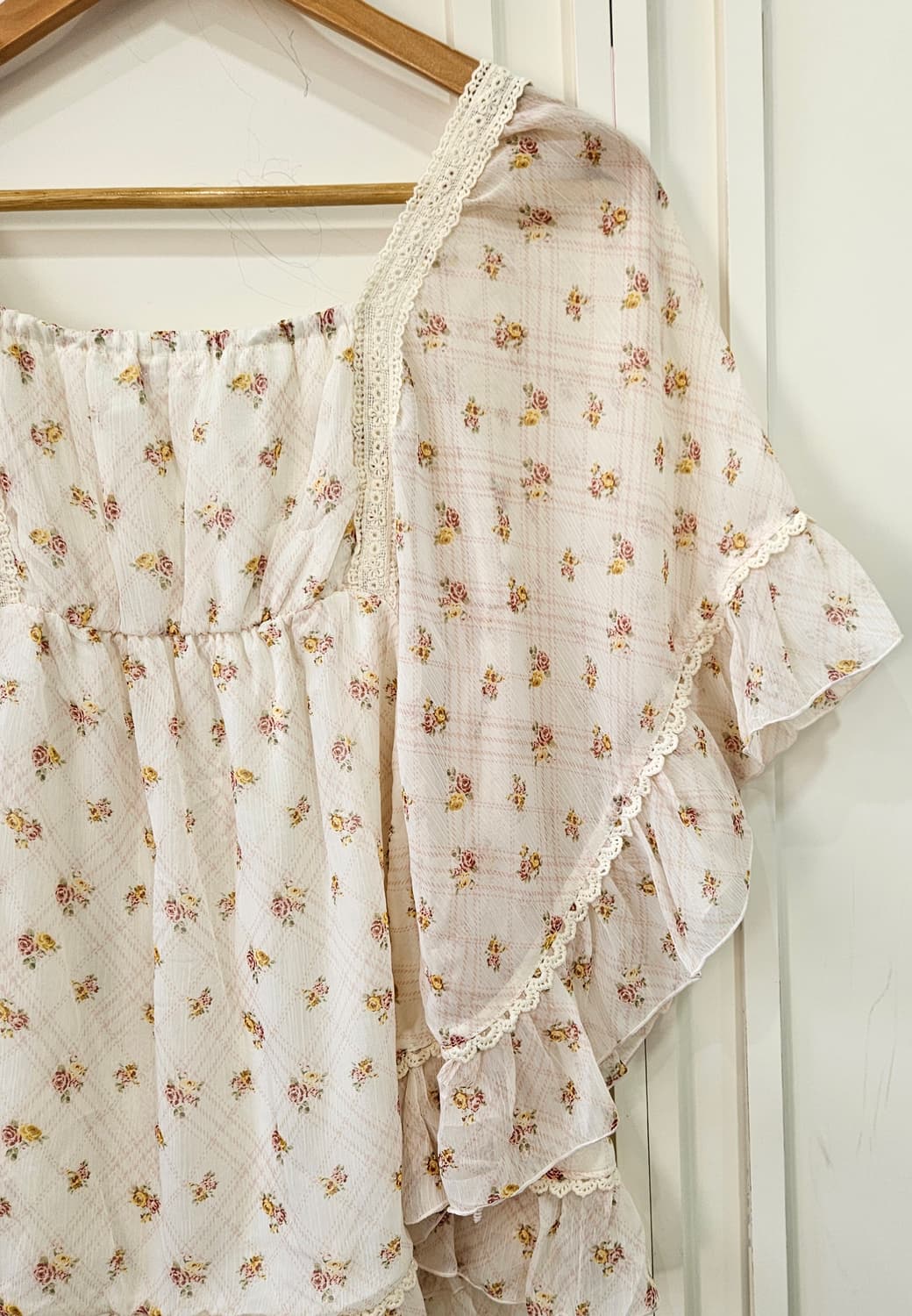 로즈 플라워 판쵸 블라우스 상품이미지7