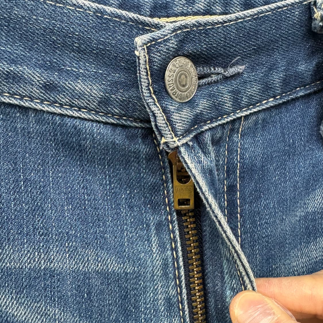 리바이스 502 빈티지 워싱 데님 청바지 33in 상품이미지3