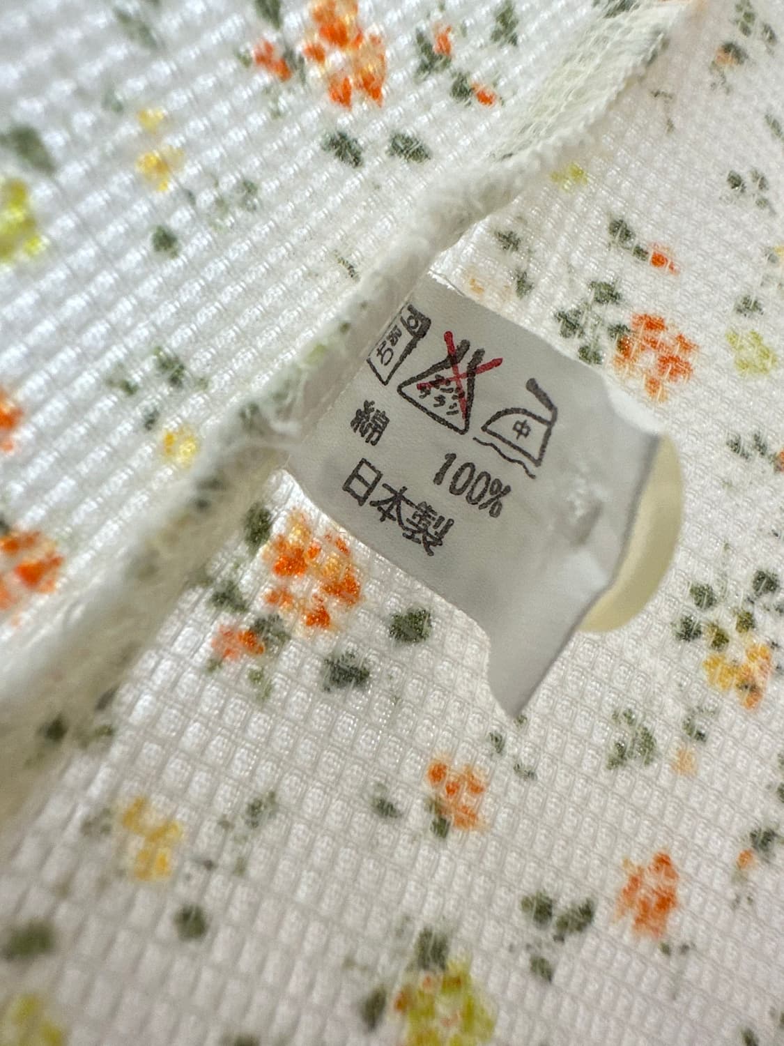 일본빈티지 잔꽃 패턴 둥근카라 블라우스  상품이미지5