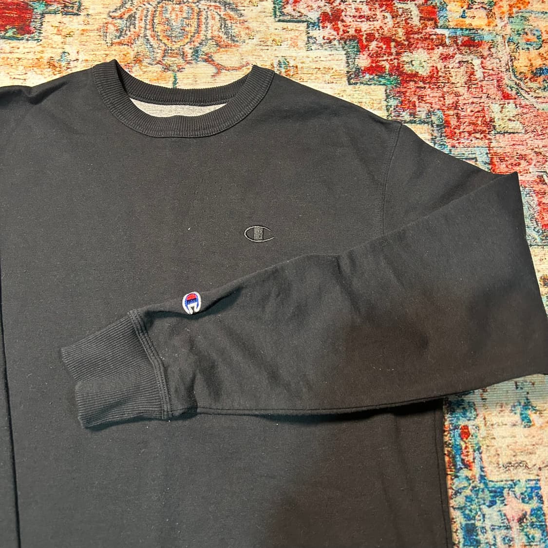 [L] 챔피온 블랙 맨투맨 상품이미지2