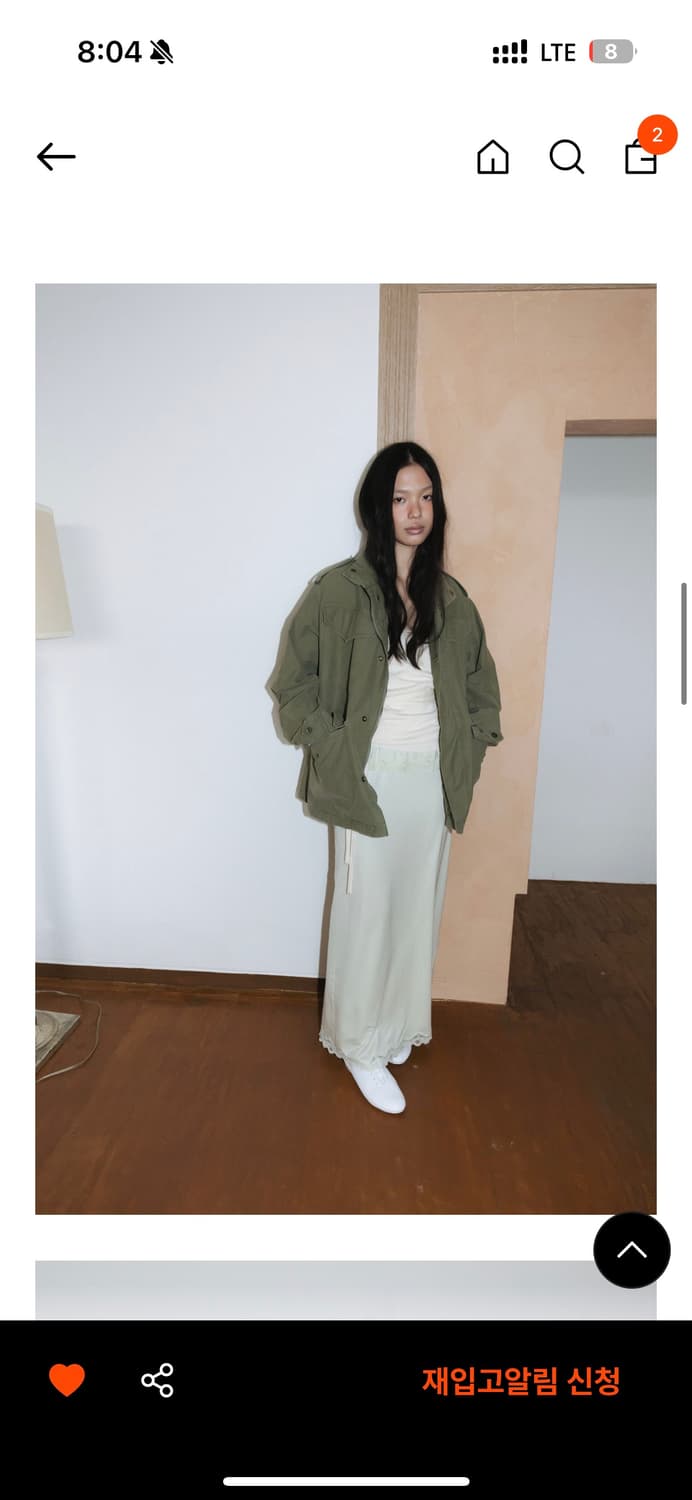 새상품) Monoha 모노하 밀리터리 자켓 (카키) 상품이미지1