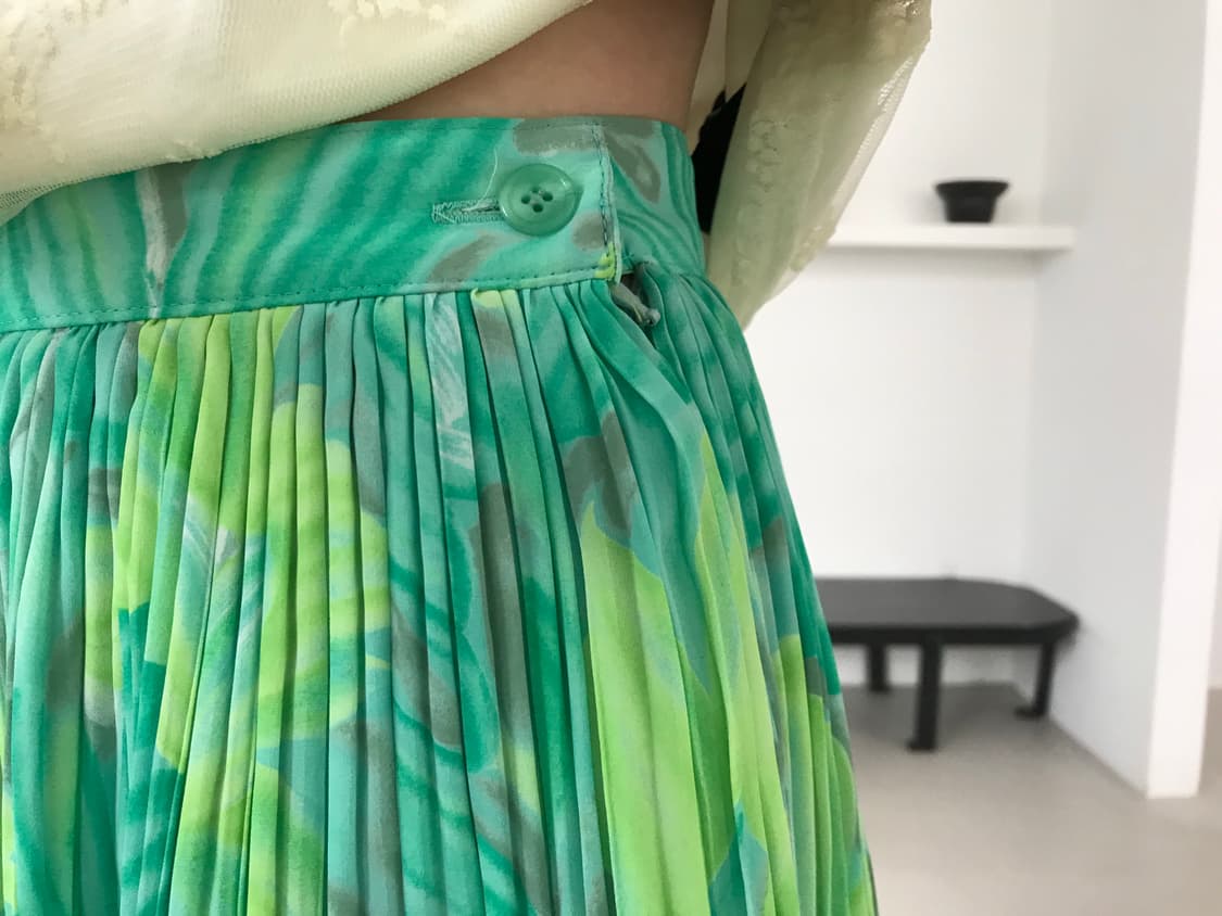 vintage green pattern skirt 상품이미지6