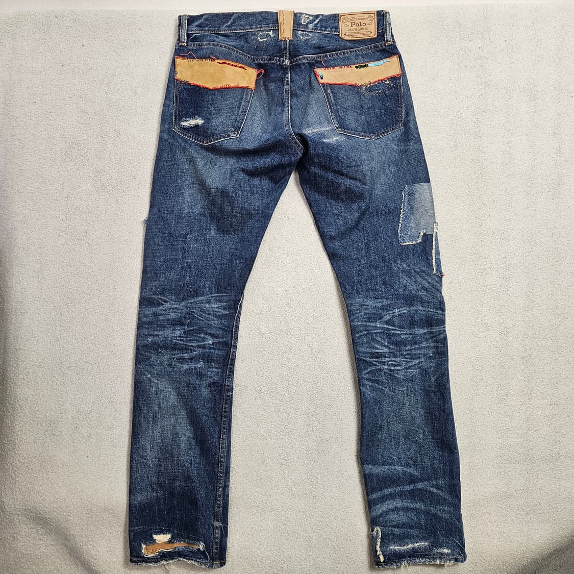 폴로 랄프 로렌 리페어 패치워크 셀비지 데님 팬츠 32 32 상품이미지4