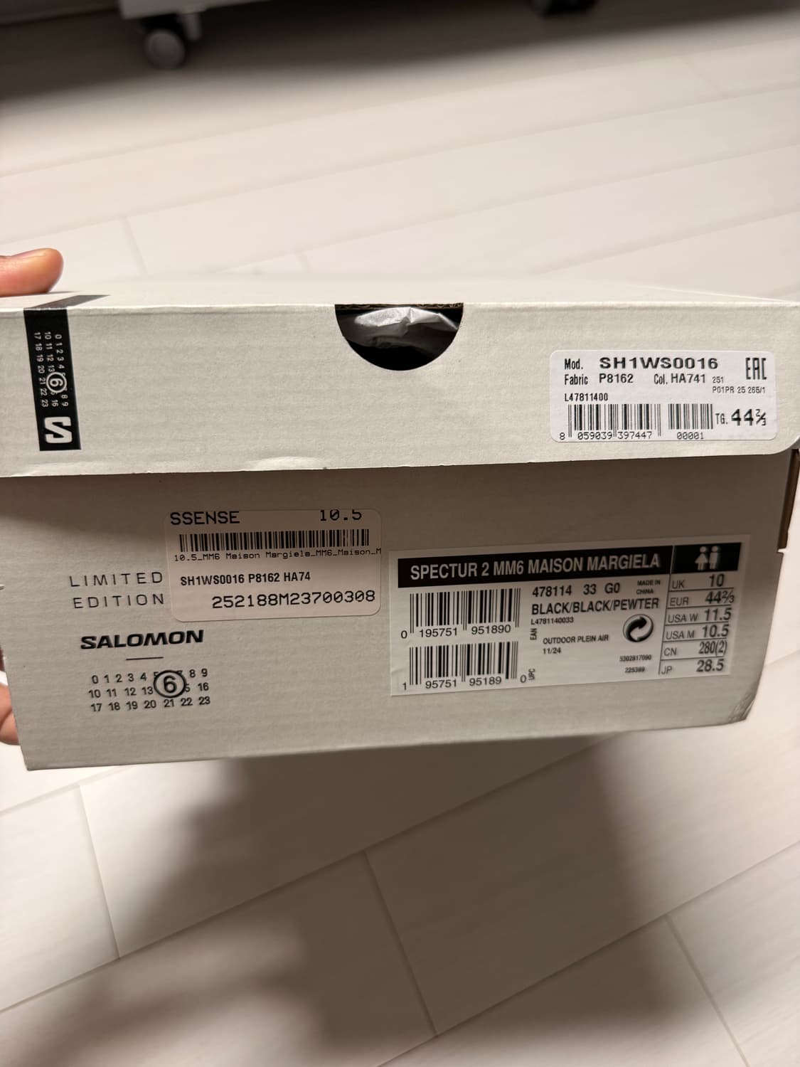 살로몬 x MM6 메종 마르지엘라 스펙터 2 블랙 퓨터 (285) 상품이미지7