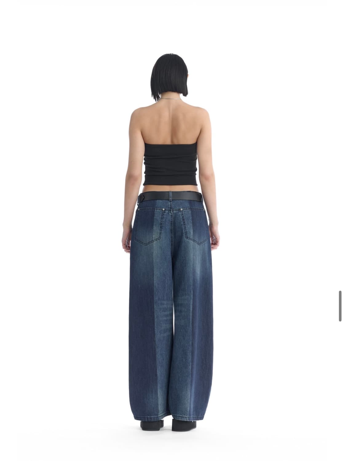 [트리밍버드] Tonal Wide Denim Pants (Blue) 상품이미지3