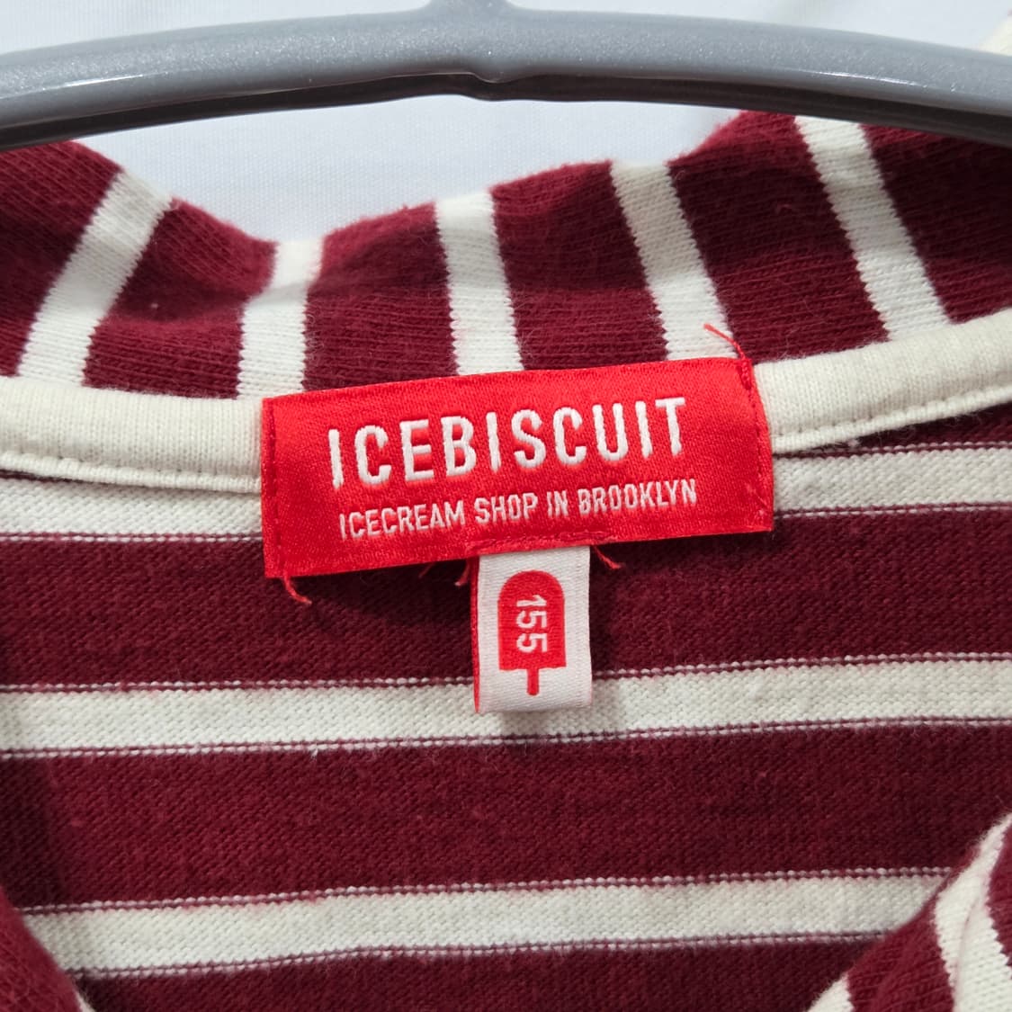 아이스비스킷 키즈 스트라이프 카라 롱슬리브 155 상품이미지3