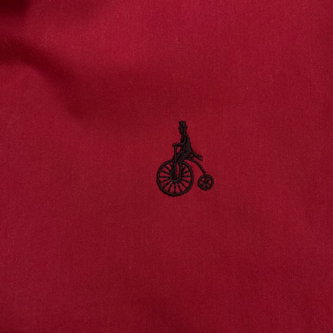 빈폴 레드 컬러 스몰 로고 올드스쿨 블루종 면 자켓 상품이미지2