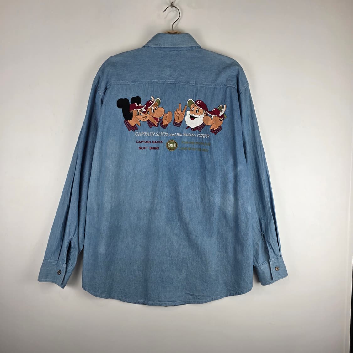 캡틴산타 샴브레이 자수 남방 상품이미지4