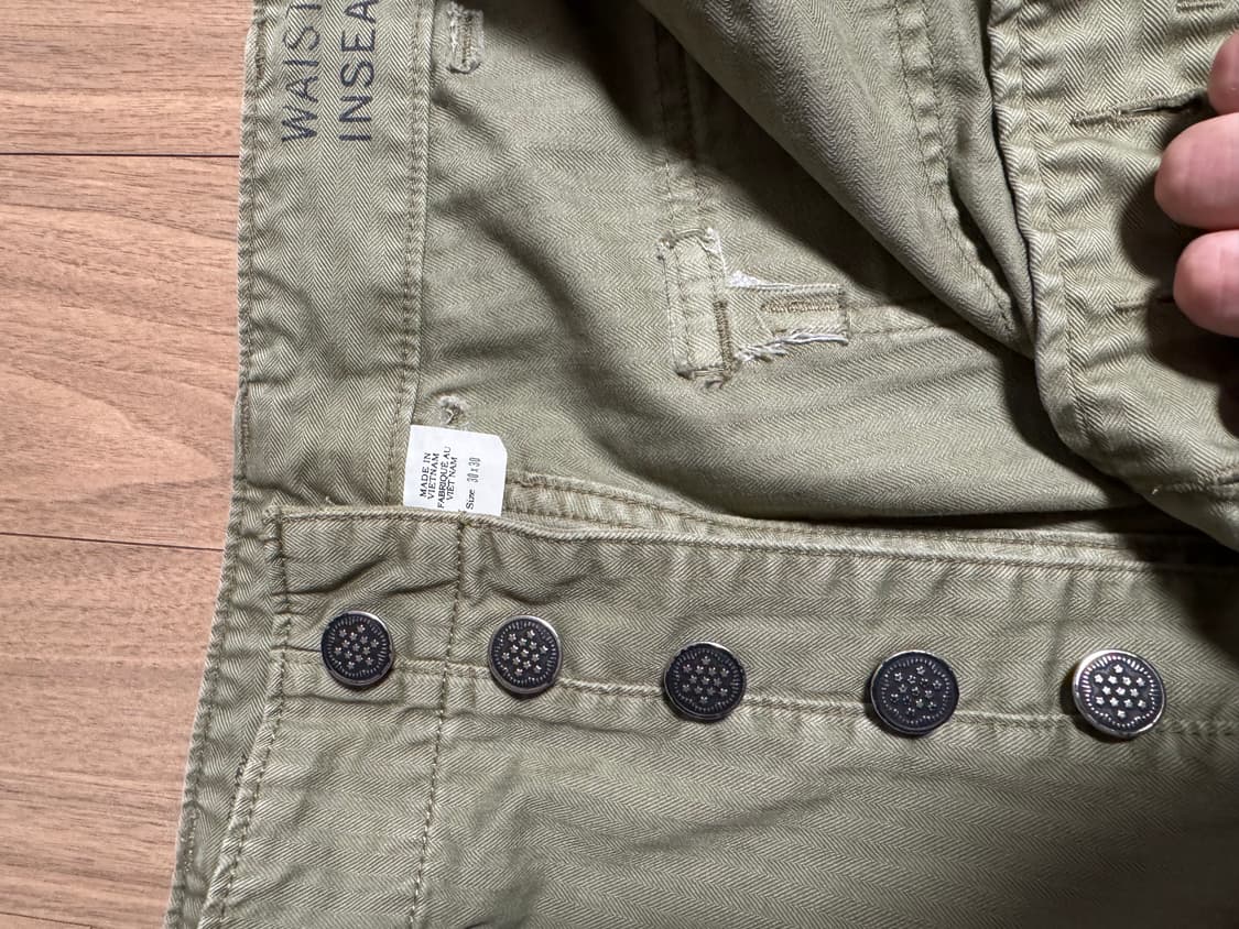 RRL(더블알엘) 헤링본 코튼 퍼티그 팬츠 30/30 상품이미지2