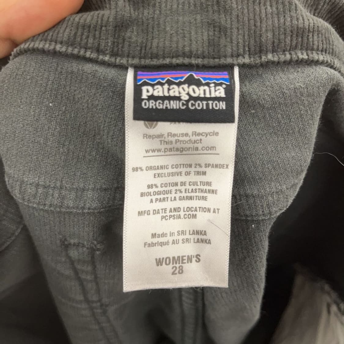 파타고니아 모던 시크 캐주얼 코듀로이 코튼팬츠 28인치 C09288 상품이미지6