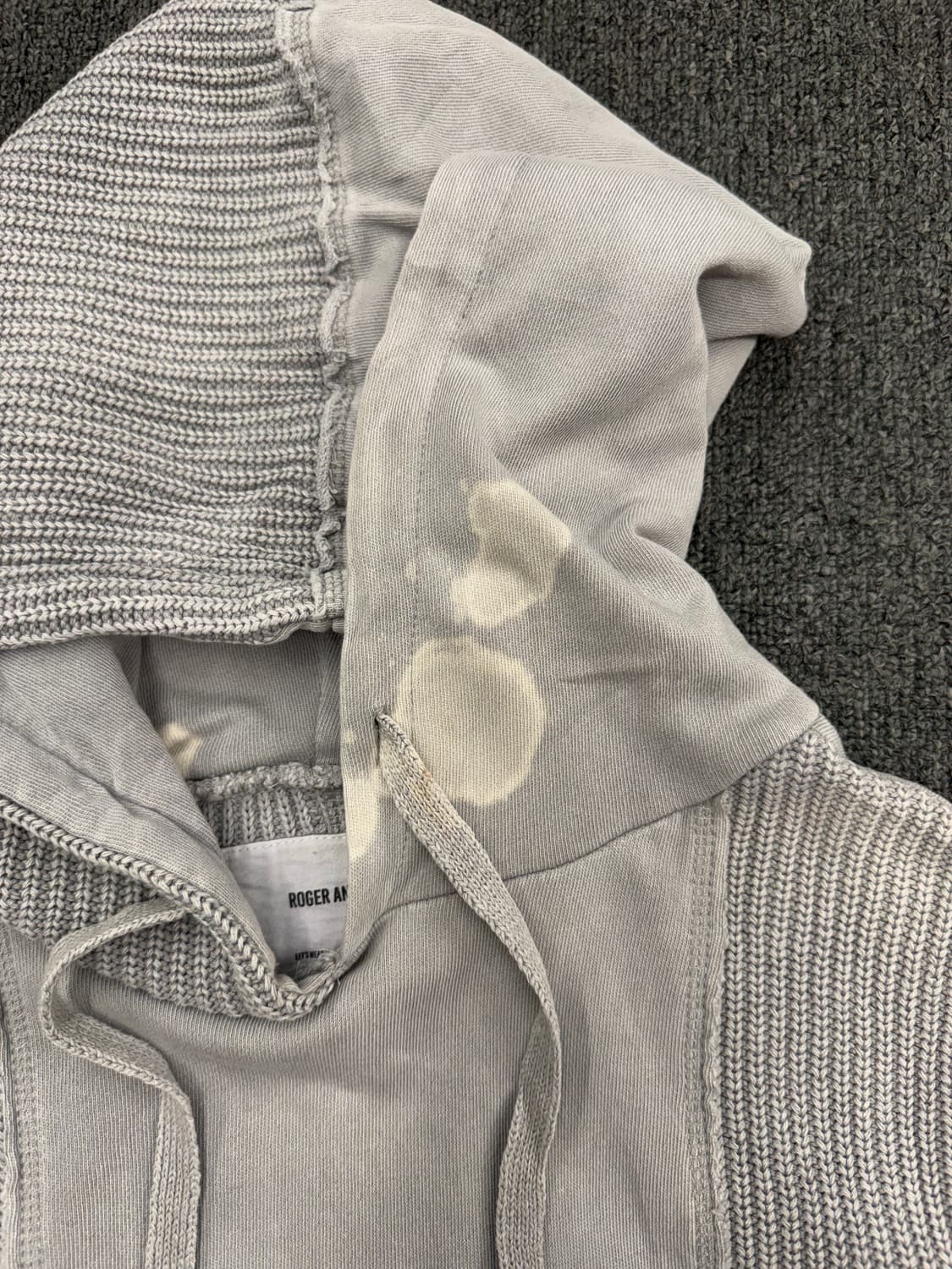 M)Roger And Raw 빈티지 데님 포켓 니트&코튼 후드 조끼베스트 상품이미지4