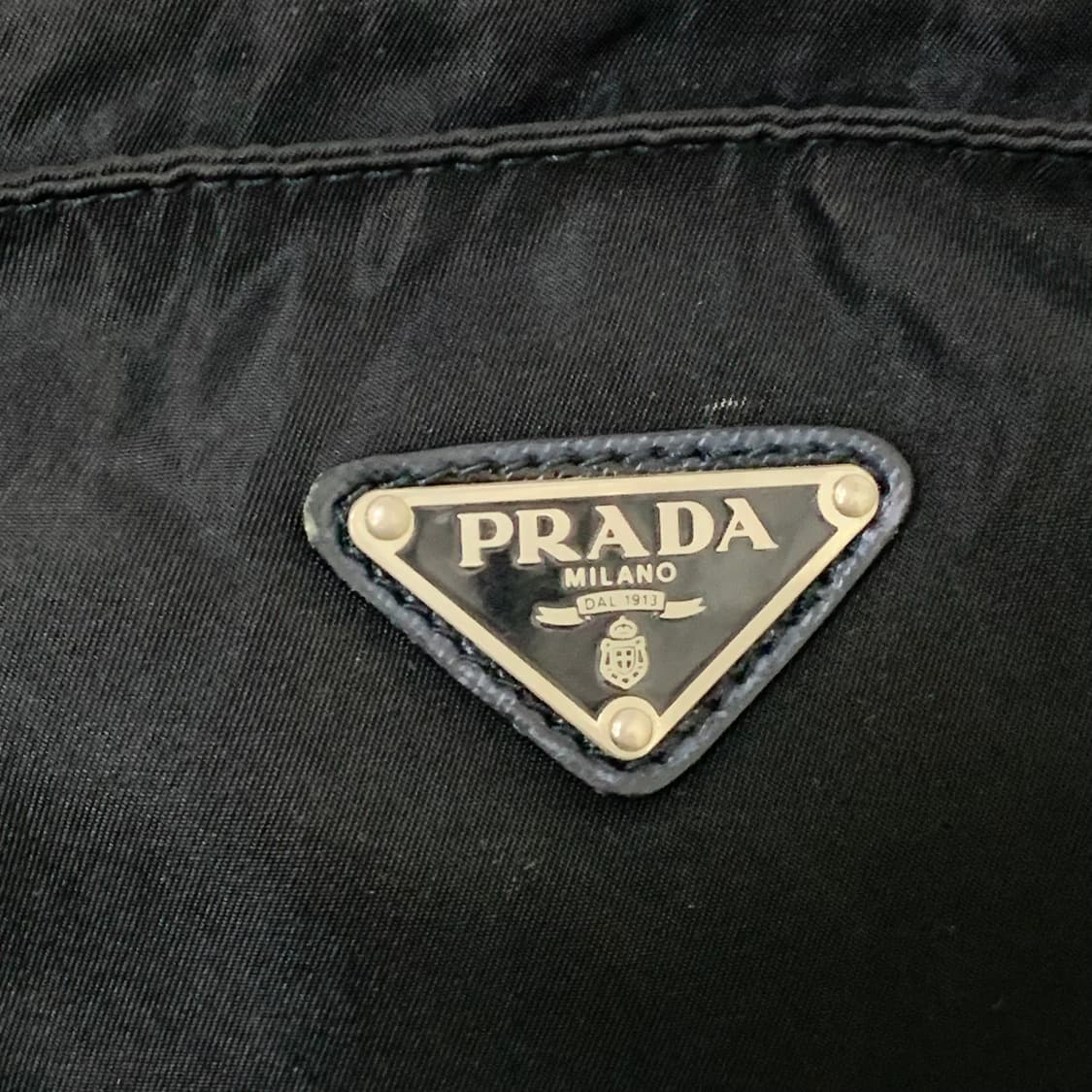 프라다 은장 로고 크로스백 블랙 정품 빈티지 가방 상품이미지7