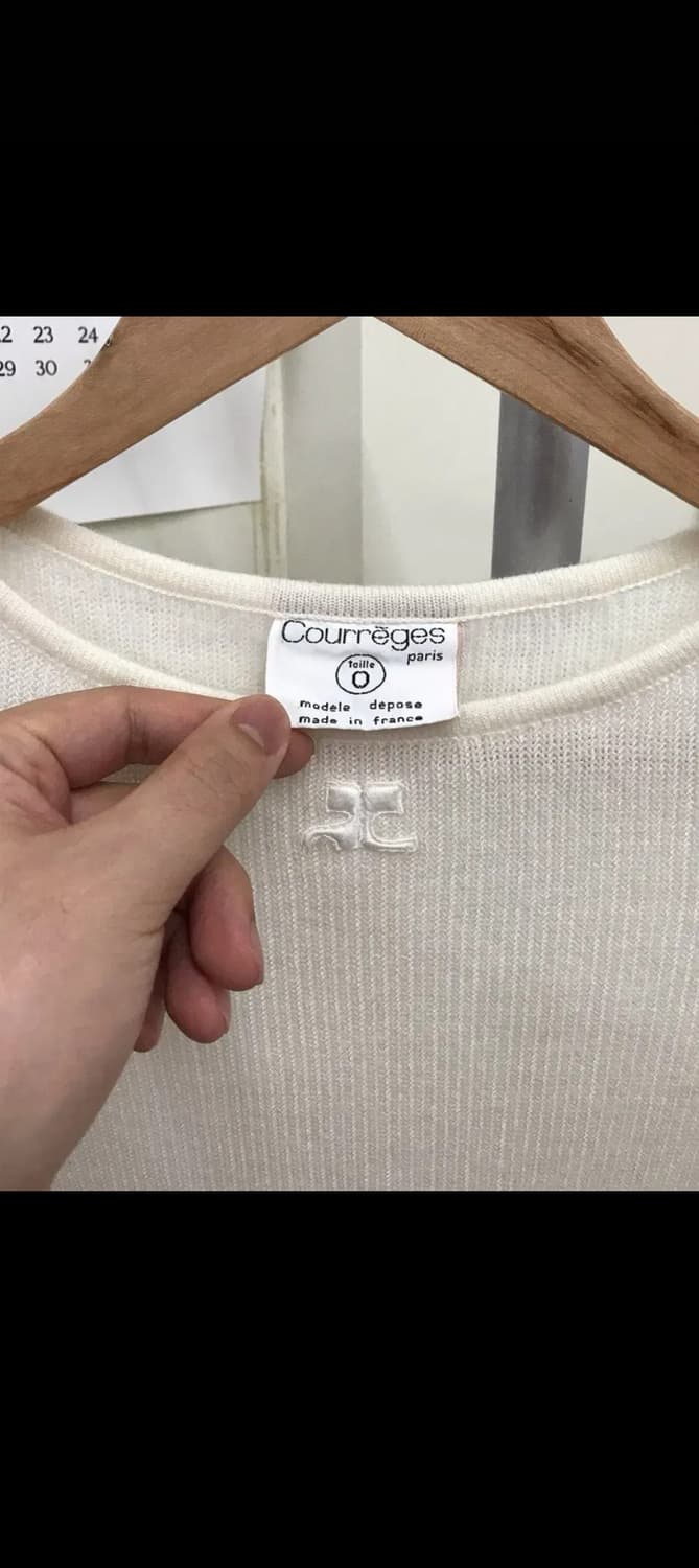 꾸레쥬 로고 골지 니트  상품이미지5