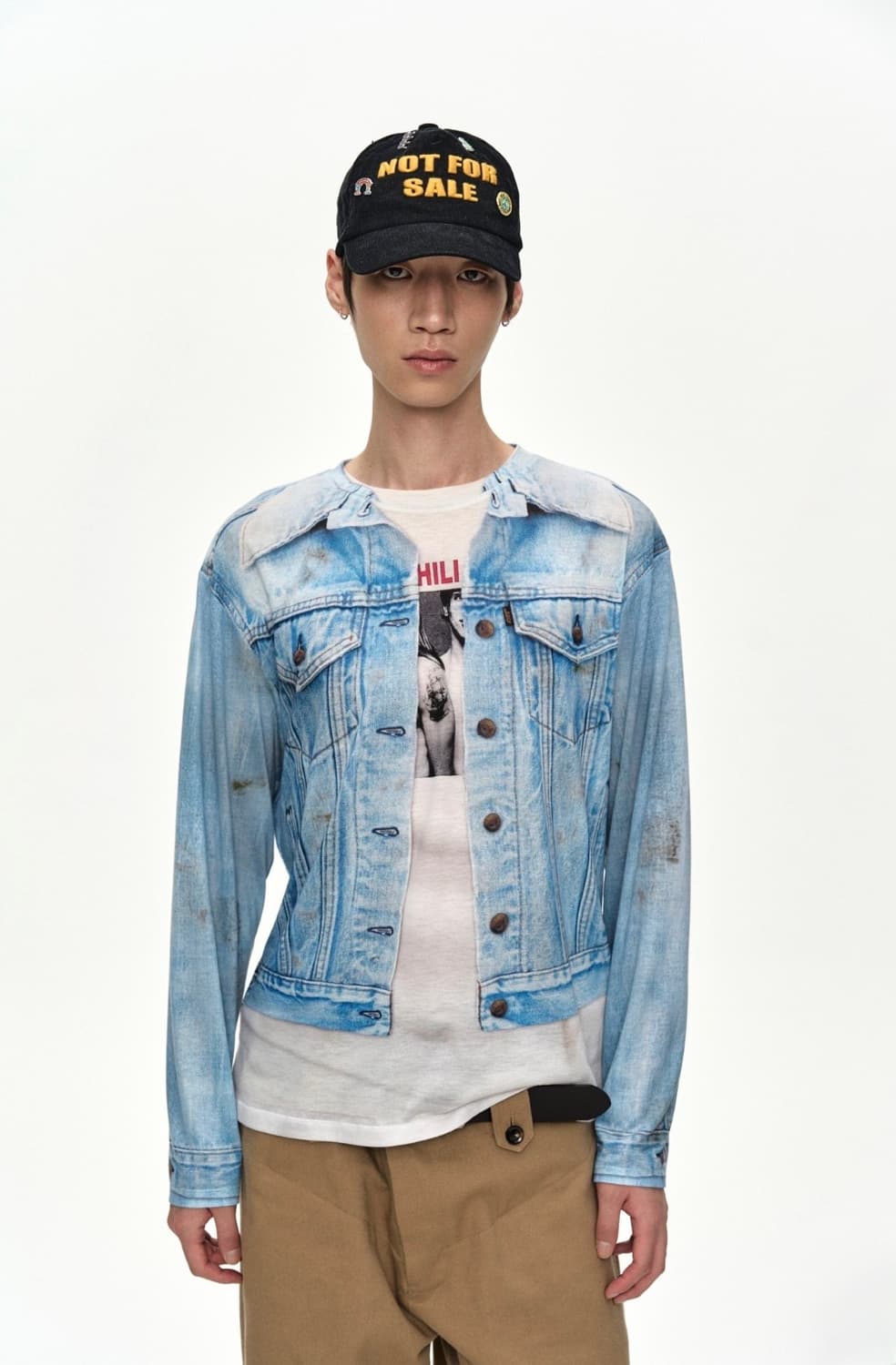 UNISEX DENIM JACKETED TROMPE-L’OEIL L/S 상품이미지3