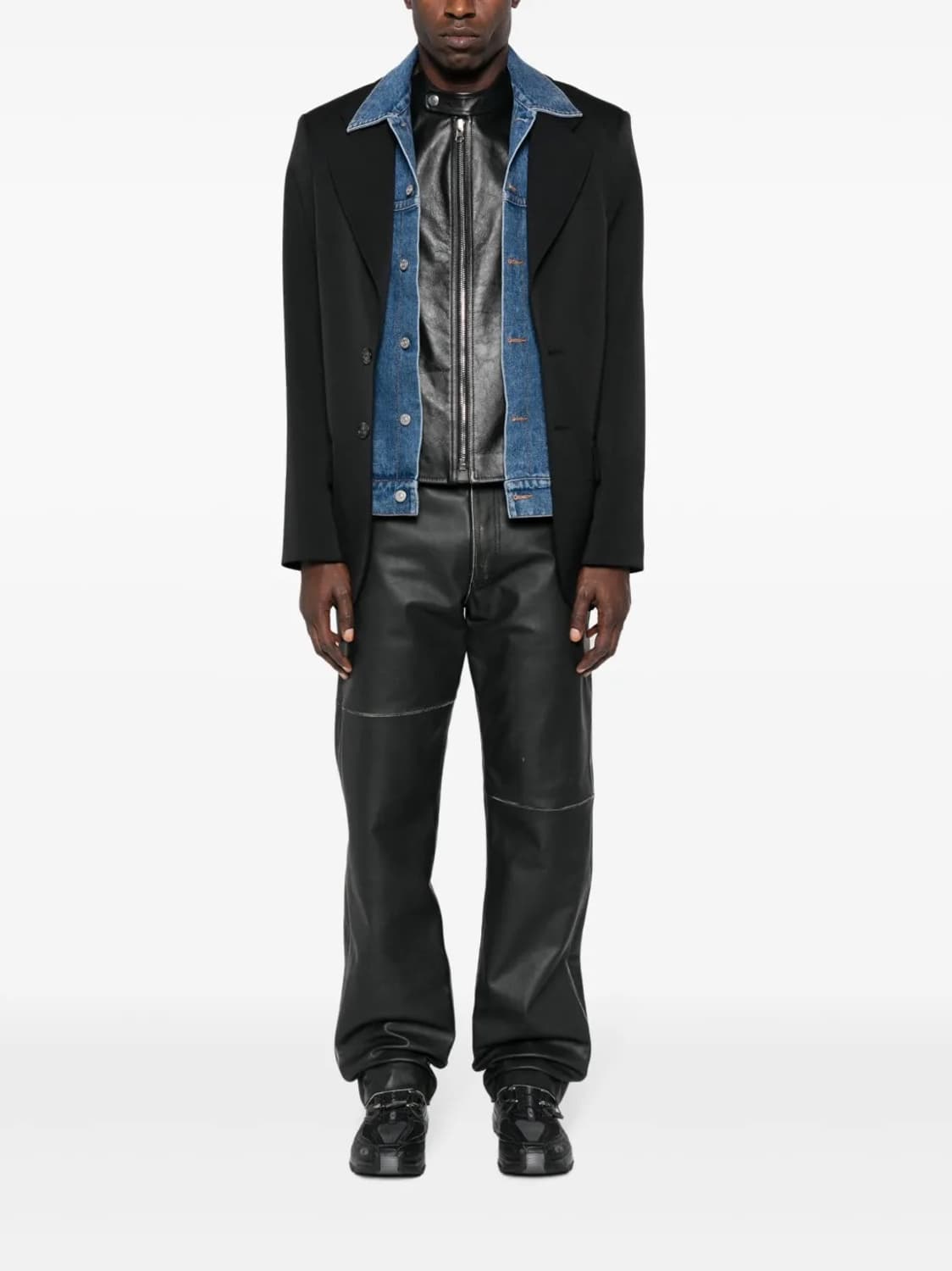 메종마르지엘라MM6 레이어드 싱글 브레스티드 블레이저 상품이미지8