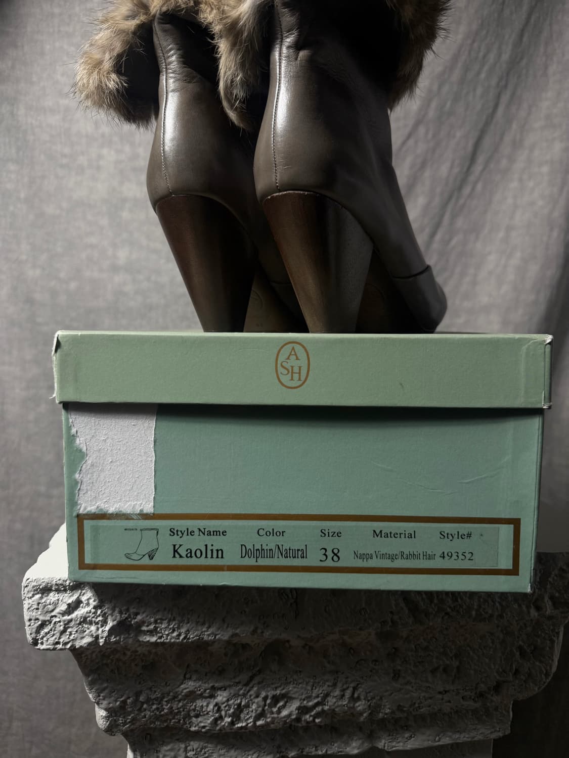 Ash Kaolin Fur Trim Ankle Boots  상품이미지5