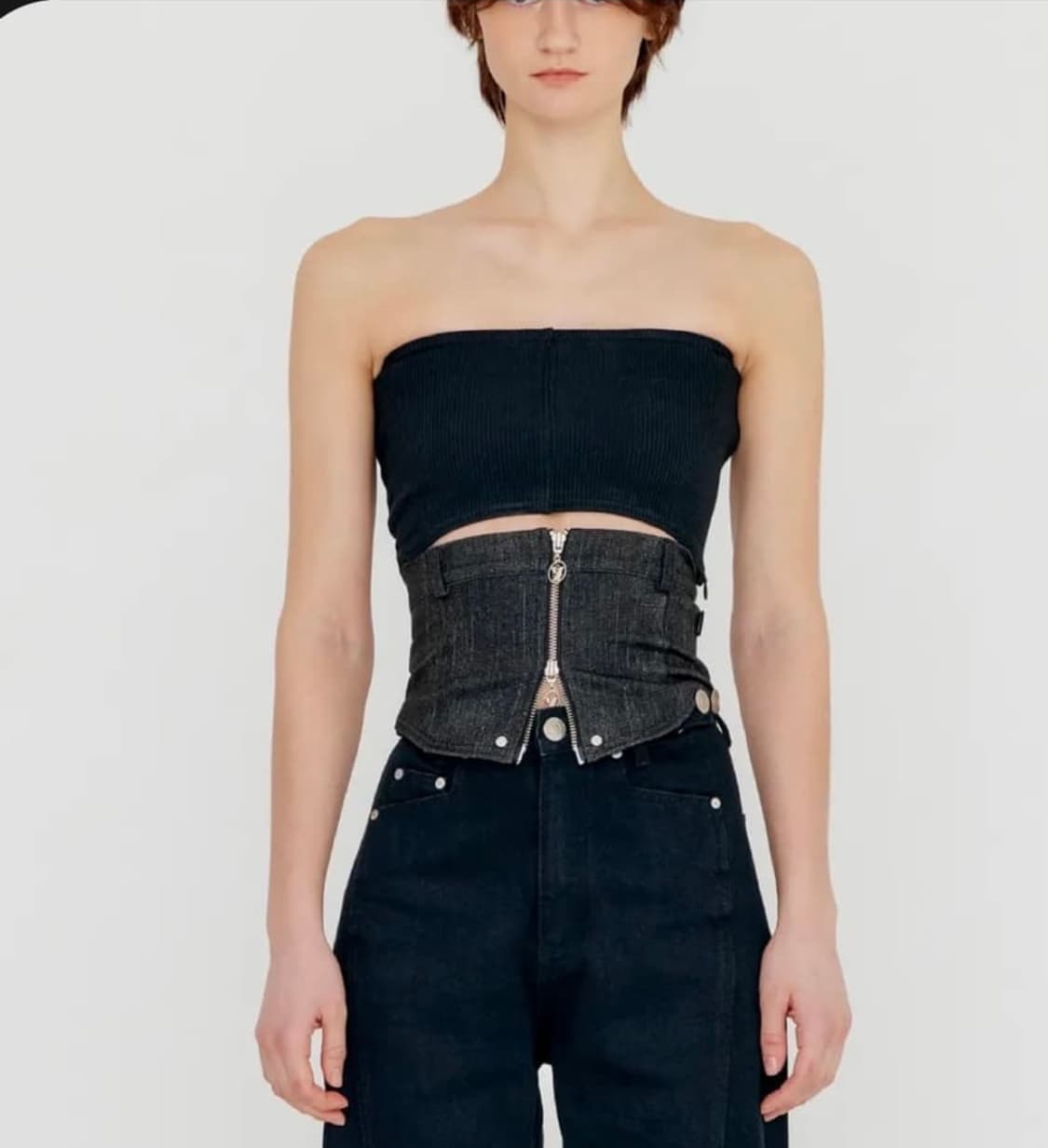 유즈 데님 탑 s 상품이미지4
