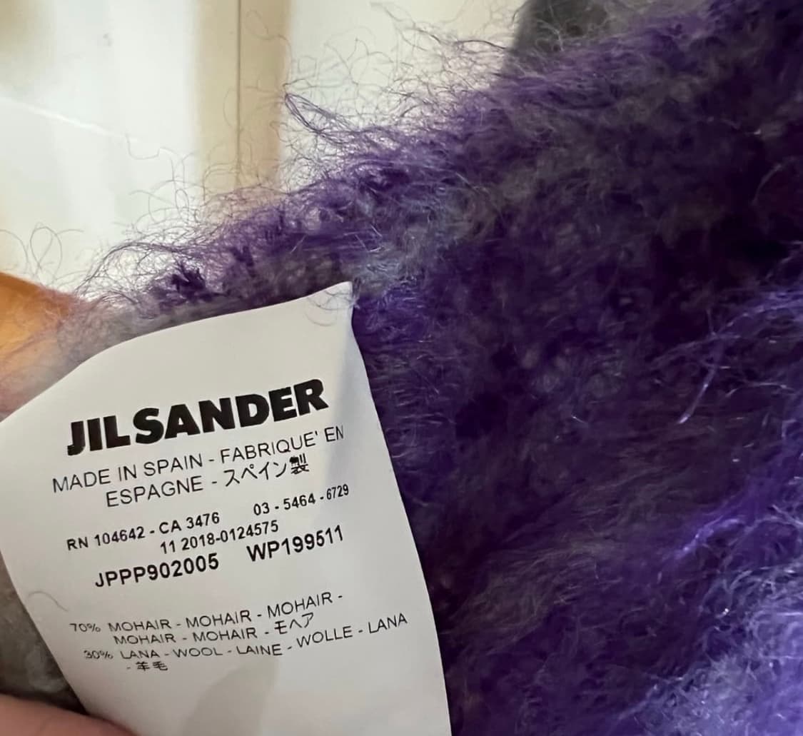 질샌더 모헤어 스카프 그레이 상품이미지3