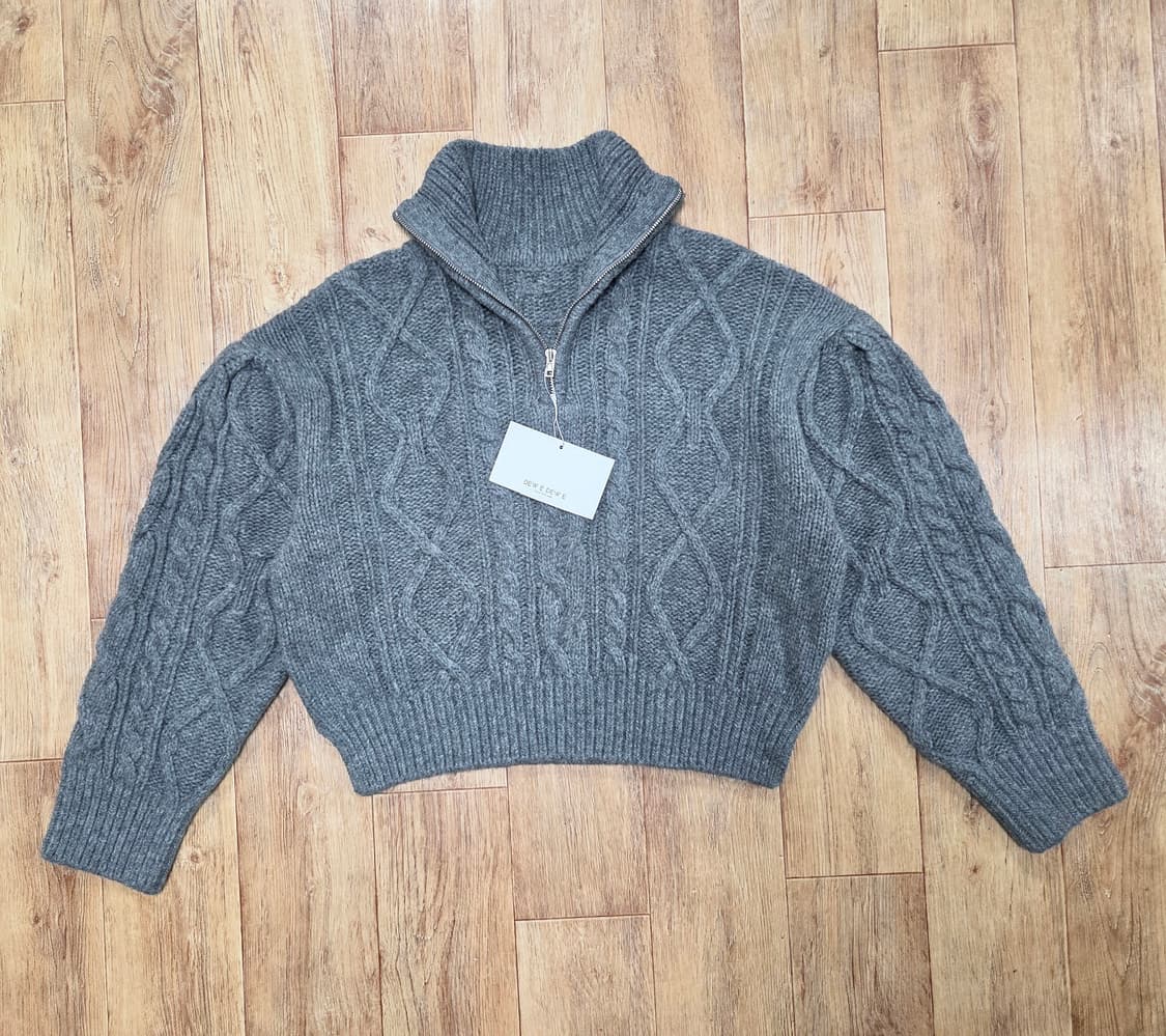 듀이듀이(DEW E DEW E) 케이블 집업 울니트 프리사이즈 새상품 상품이미지6